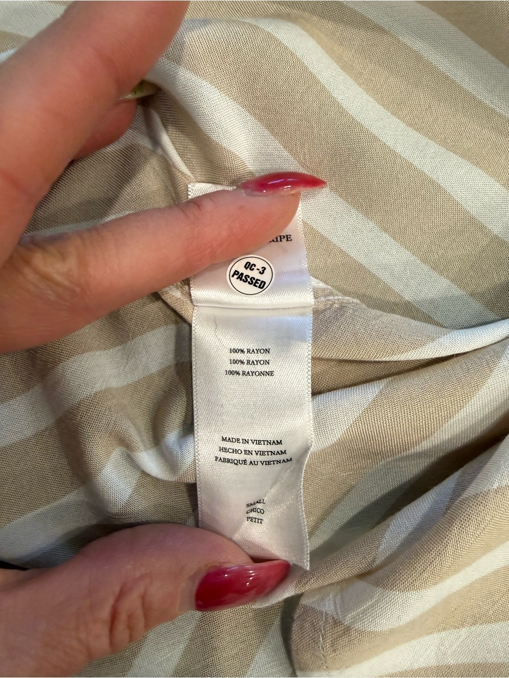 Rails Beige and White Striped Button-Front Shirt - Picture 7 of 9